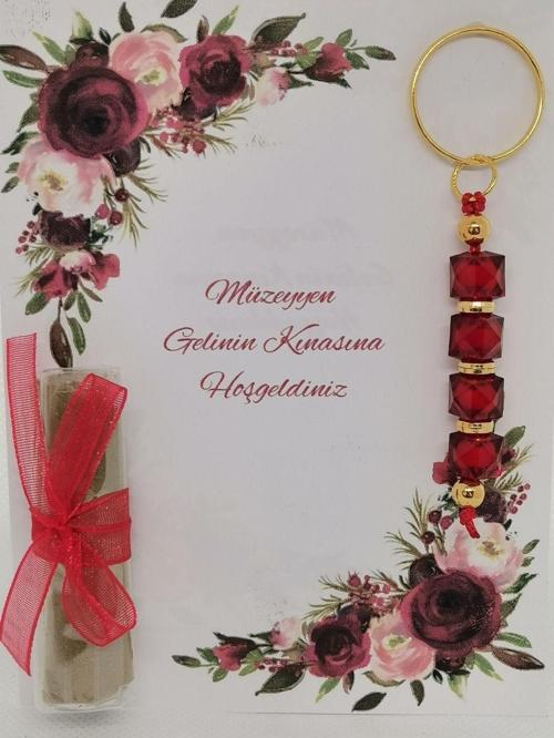75 Adet Kişiye Özel Tasarım Dağıtmalık Hediyelik Kına Ve Anahtarlık Seti