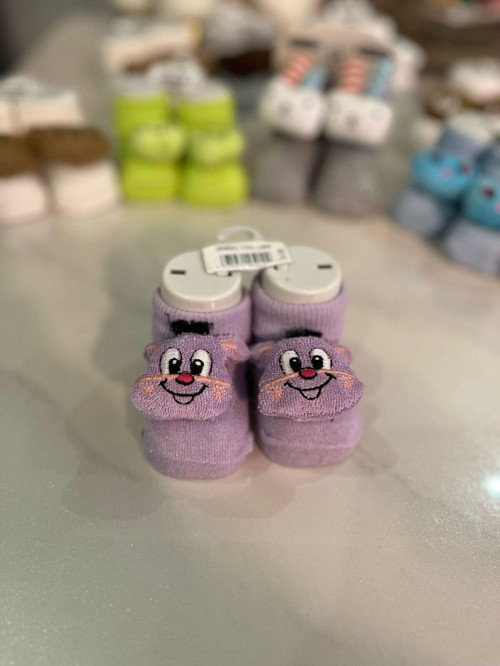 Çıngıraklı Oyuncaklı Bebek Çorabı - Bebe Patik