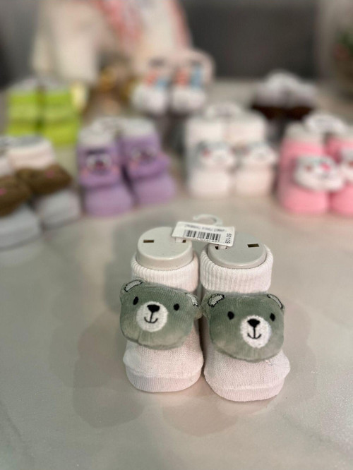 Çıngıraklı Oyuncaklı Bebek Çorabı - Bebe Patik