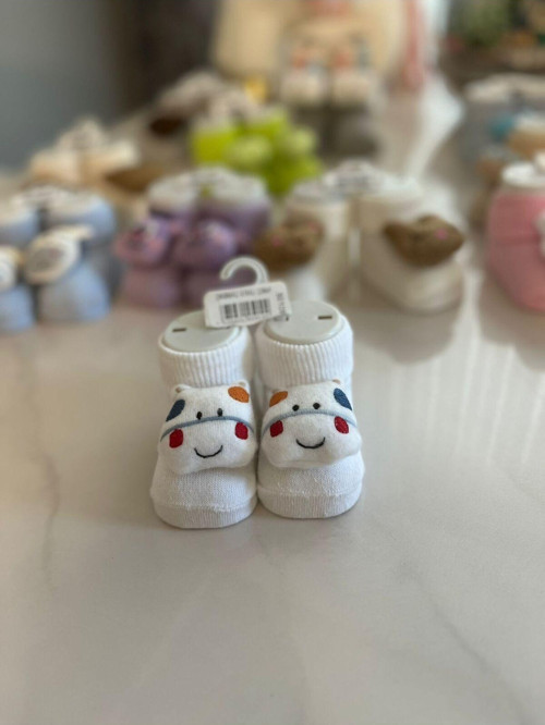 Çıngıraklı Oyuncaklı Bebek Çorabı - Bebe Patik