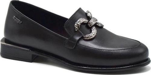 2050132Y KISA TOPUK TOKALI LOAFER DERİ KADIN AYAKKABI