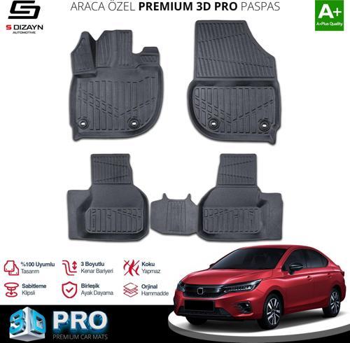 Honda City 3D Pro Havuzlu Paspas 2021 Üzeri A+ Kalite