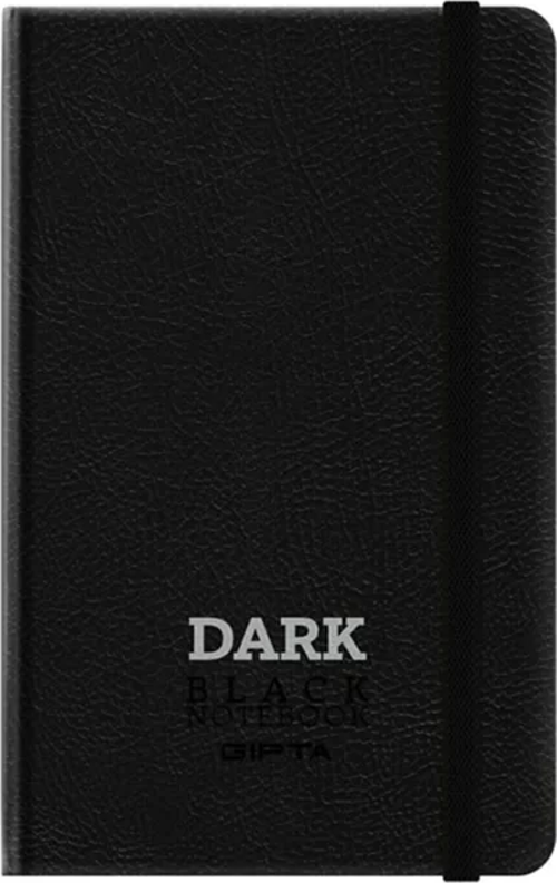 Dark Deri Kapak Siyah Defter 9X14 Düz 64 Yaprak (2812)