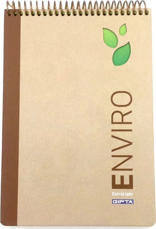 Enviro Spiralli Sert Kapak Bloknot A4 Düz 100 Yaprak Kraft (2920)