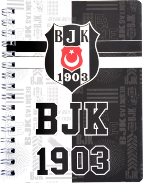 461949 Beşiktaş Spiralli Bloknot A6 Çizgili 80 Yaprak