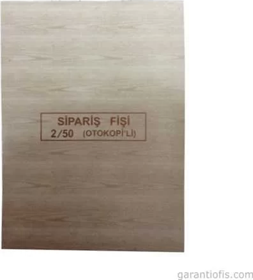 Otokopili Sipariş Fişi (2/50 - 2 Nüsha)