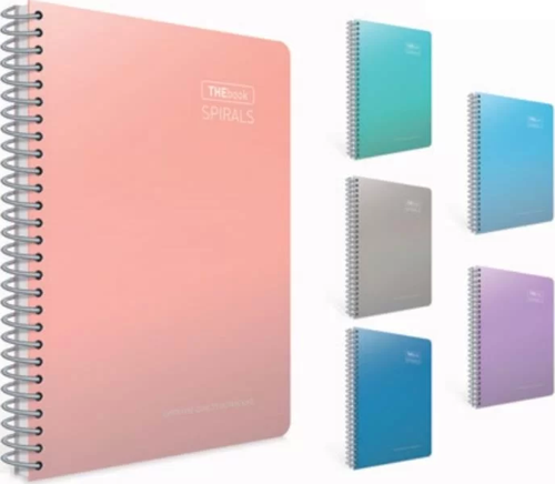 The Book Spiralli Sert Kapak Defter A4 Çizgili 140 Yaprak (5506)