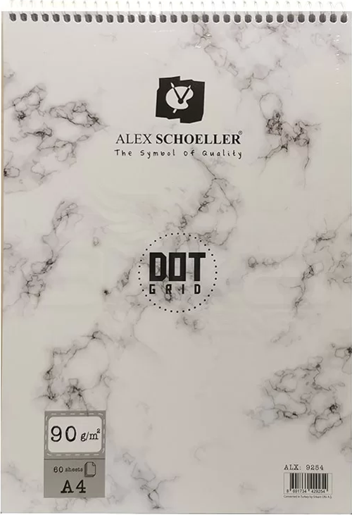 Dot Grid Spiralli Noktalı Çizim Defteri 90G 60 Yaprak
