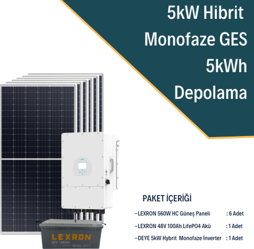 5kW MONOFAZE HİBRİT SİSTEM 1