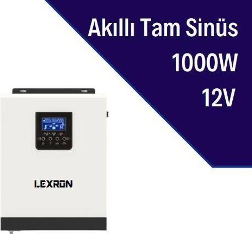Lexron 1 Kva 1KW 1000W 12 Volt Tam Sinüs Akıllı İnverter İnvertör