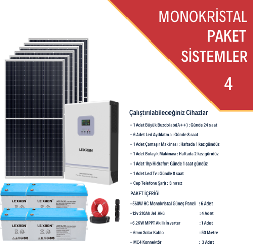 MONOKRİSTALLİ BAĞ EVİ PAKETİ (PAKET 4)