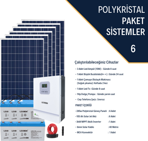 POLYKRİSTALLİ BAĞ EVİ PAKETİ (PAKET 6)