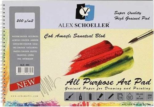 Çok Amaçlı Resim Defteri 25X35 Cm 200 Gr 15 Yaprak