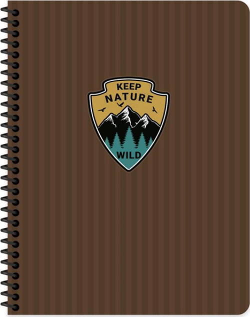 Outdoor Spiralli Sert Kapak Defter 17X24 Çizgili 80 Yaprak Kahve (411001)