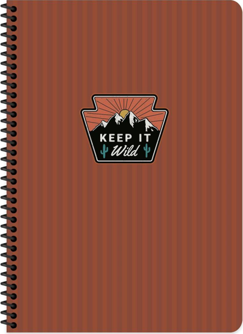 Outdoor Spiralli Sert Kapak Defter 17X24 Kareli 80 Yaprak Bordo (411012)