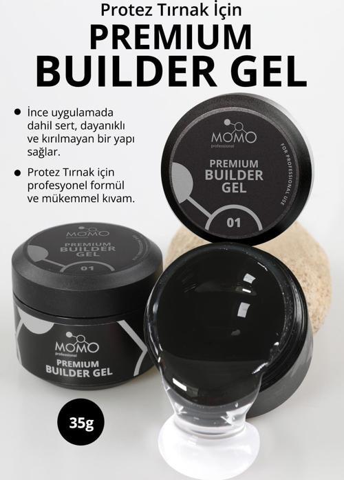 Premium Protez Tırnak Jeli 01, Şeffaf, 35 gr