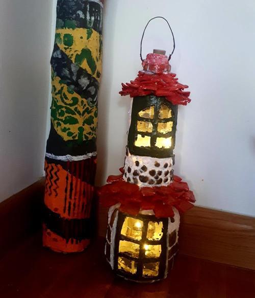 el yapımı ev ya da bahçe dekoru aplik 50 cm