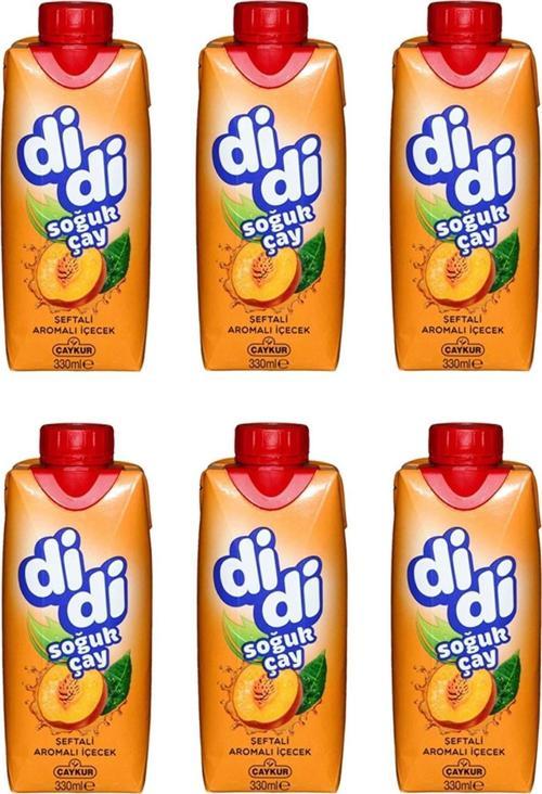 Çaykur Didi Şeftali Aromalı Soğuk Çay Kutu 330 Ml X 6 Adet