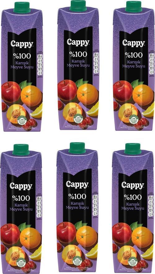 %100 Karışık Meyve Suyu 1 Lt X 6 Adet