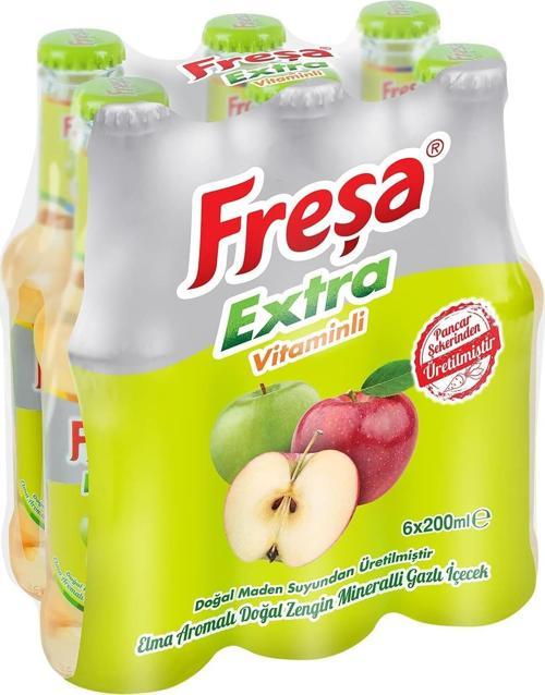 Extra Elma Aromalı Maden Suyu 200 Ml X 6 Adet