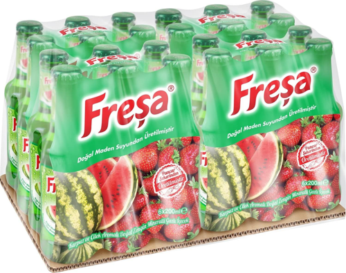 Karpuz Çilek Aromalı Maden Suyu 200 Ml X 24 Adet