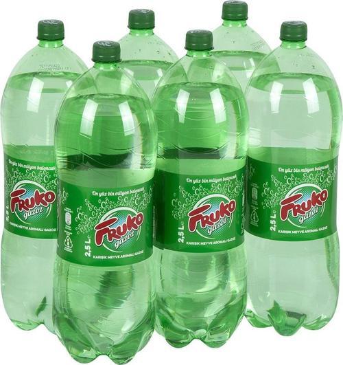 Karışık Meyve Aromalı Gazoz 2,5 Lt X 6 Adet