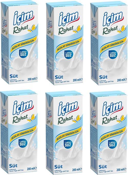 Rahat Laktozsuz Süt 200 Ml X 6 Adet