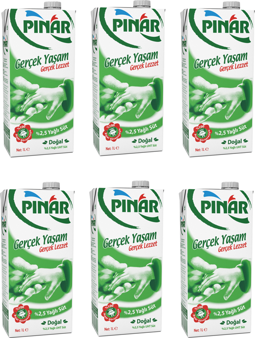 %2,5 Yağlı Süt 1 Lt X 6 Adet