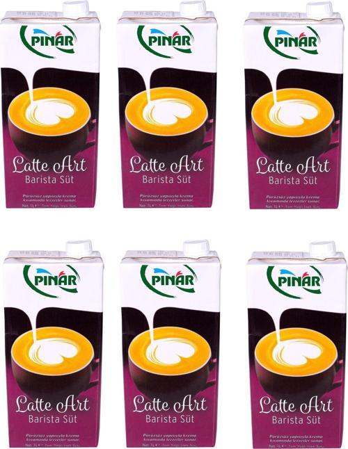 Latte Art Tam Yağlı Barista Süt 1 Lt X 6 Adet