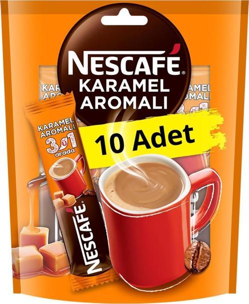 3Ü1 Arada Karamel Aromalı Kahve 17,6 Gr X 10 Adet