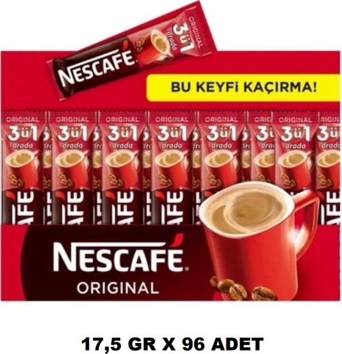 3Ü1 Arada Orijinal Kahve 17,5 Gr X 96 Adet
