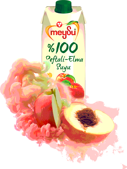 %100 Şeftali Elma Suyu 1 Lt