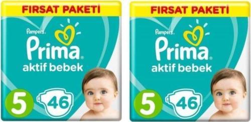 Bebek Bezi 5 Beden 46 Lı 2 Paket Toplam 92 Adet Fırsat Pk