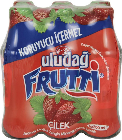 Frutti Çilek Aromalı Maden Suyu 200 Ml X 6 Adet