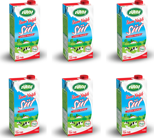 Tam Yağlı Süt 1 Lt X 6 Adet