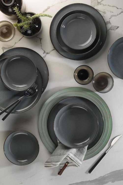 Moderna 12 Parça 4 Kişilik Yemek Takımı Mavi