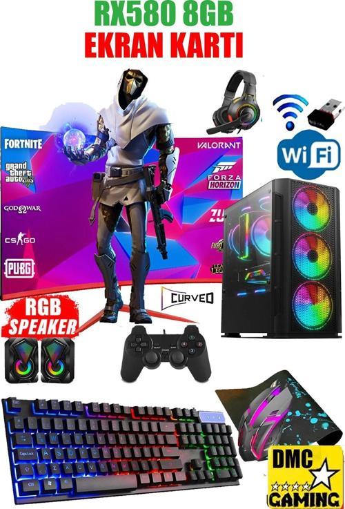 164X (Pubg,Gta 5) I5 - 3470,16Gb,500Gb Hdd,256Gb Ssd,Rx580 8Gb,23.8"Oyuncu Masaüstü Bilgisayarı
