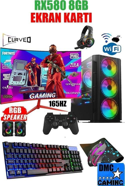 N130X (Pubg,Gta 5) I5 3470,16Gb Ram,512Gb Ssd,8Gb Rx580,23'8 165Hz Masaüstü Oyuncu Bilgisayarı