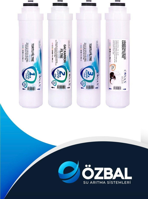 Takçevir 3 Aşama Filtre Seti + Postkarbon Filtre