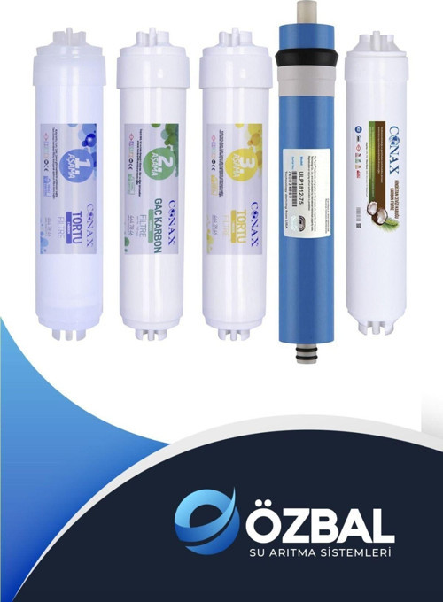 Inline 5 Aşamalı Ön Filtre Seti + Postkarbon Filtre – Bench Membran