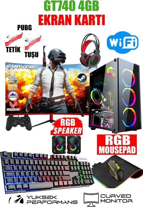 Nx9 (Gta 5) I5 - 2400,16Gb Ram,256Gb Ssd 500Gb Hdd,4Gb Gt740,24''Curved Masaüstü Oyuncu Bilgisayarı