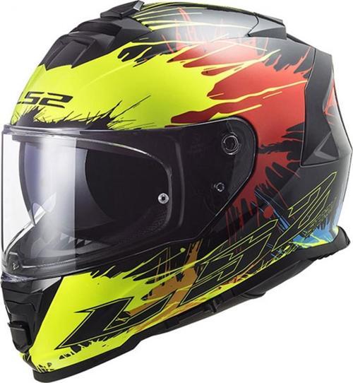 Storm Drop Kapalı Kask Siyah-sarı-kırmızı MEDIUM
