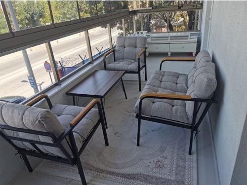 Mars Balkon, Bahçe, Cafe - Salon - Metal Kanepe Koltuk Takımı - 2+1+1 + Sehpa