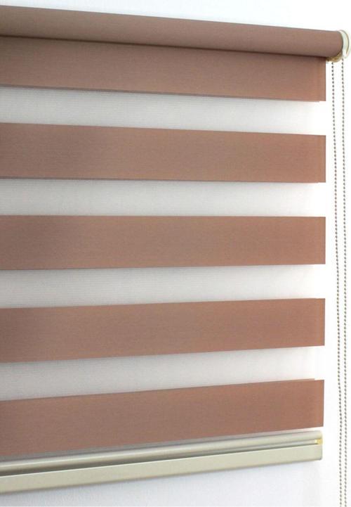 Açık Kahverengi Eko Zebra Stor Perde 100x200 cm
