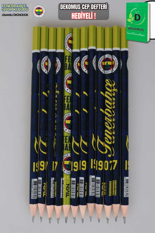 DEKOMUS İLE LİSANSLI FENERBAHÇE 12 ADET KURŞUN KALEM