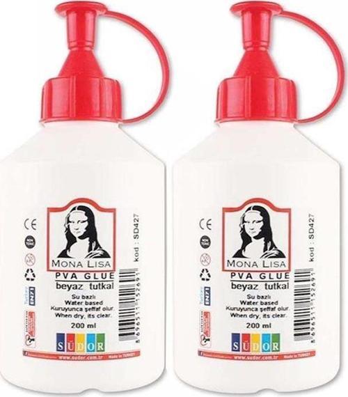 Beyaz Tutkal 250 gr 2 Adet Beyaz Mobilya Tutkalı 200 ml Ahşap Tutkalı Su Bazlı Çok Amaçlı Beyaz Tutkal