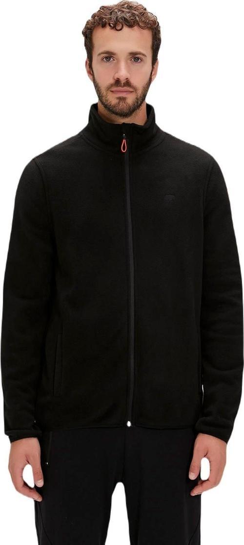 Bowie Full-Zip Siyah Fermuarlı King Size Erkek Polar Sweatshirt