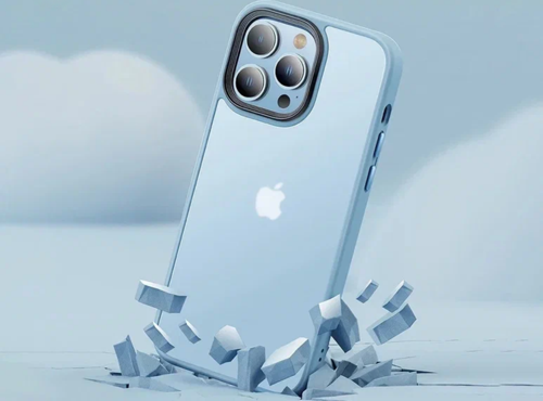 İPHONE 11 PRO YANLARI RENKLİ SİLİKON PARLAK ARKA YÜZEYLİ TİGER HİBRİT KAPAK MAVİ