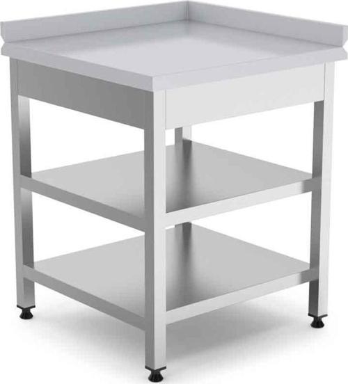 EMP.KTTA.7070-R Köşe Tezgahı Alt-Ara Raflı Sağ 70x70x85 cm