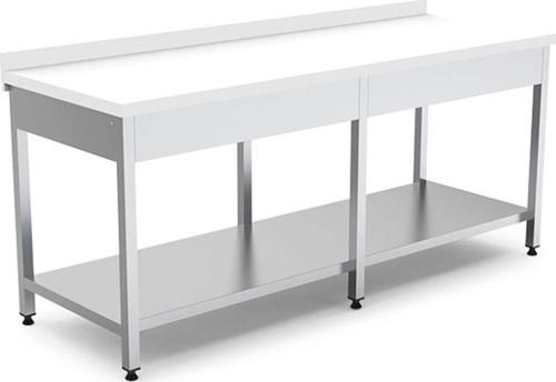 EMP.PTT.60180 Alt Raflı Polietilen Çalışma Tezgahı 180x60x85 cm